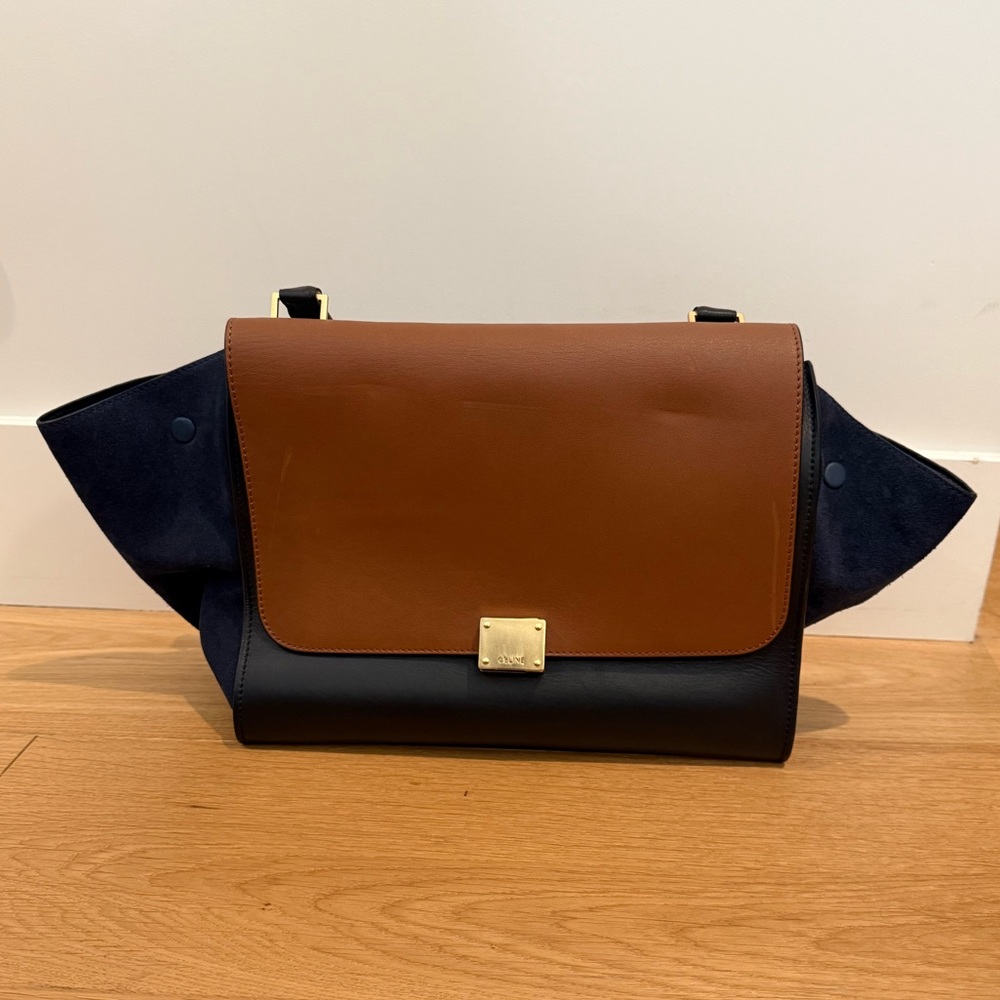 Never Worn Classic Leather and Suede Tote with Shoulder Strap
